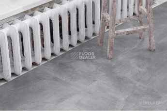 Кварцвиниловые полы Ceramo Vinilam Stone 8 мм 61602 Серый Бетон фото 1 | FLOORDEALER